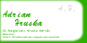 adrian hruska business card
